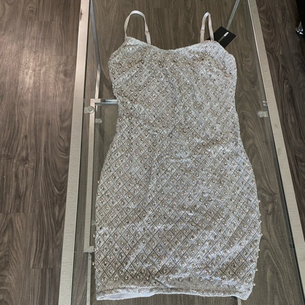 Silver pearl dress